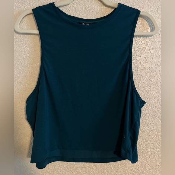 MPG Teal Crop Muscle Tee - Picture 3 of 7